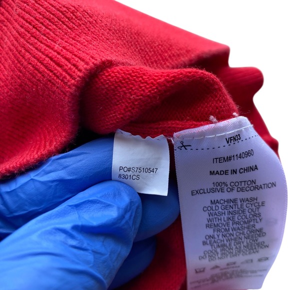 Nautica Long Sleeve‎ Pullover Sweater Red Women's Size XL Crew Neck Button Top - Picture 8 of 9